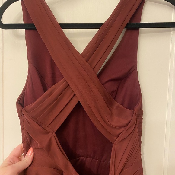 Davids Bridal Bridesmaid Dress in Wine - Picture 4 of 5
